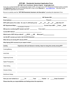 WTP-ME Residential Assistant Application Form