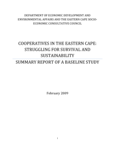 COOPERATIVES IN THE EASTERN CAPE