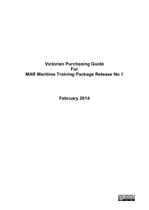 Victorian Purchasing Guide for MAR Maritime * Version 1