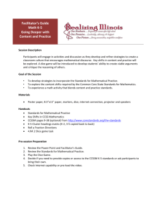 Facilitator`s Guide - Illinois State Board of Education