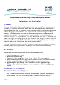 Interprofessional Learning Group: Emerging Leaders Application Form