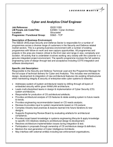 Cyber and Analytics Chief Engineer