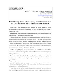 Press Releases - Bullitt County Public Schools