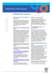 Independent Public Schools - Infrastructure fact sheet