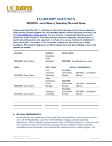 LSP Template - UC Davis Safety Services