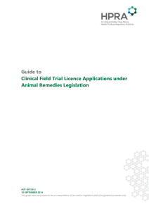 AUT-G0136 Guide to clinical field trials for veterinary medicines