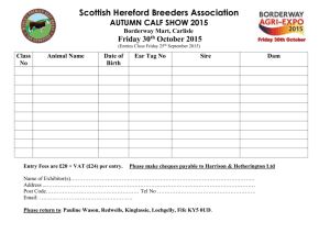 Entry Form - The Hereford Cattle Society