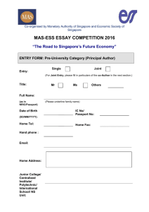 THE MAS-ESS ESSAY COMPETITION, YEAR 2001