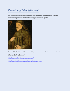 Canterbury Tales Webquest
