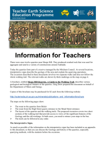 Sleeps Hill Quarries Teacher Information