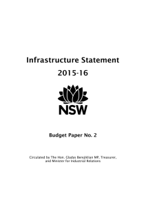 Infrastructure Statement - NSW Budget