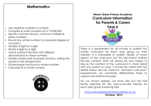 year 6 – curriculum information for parents