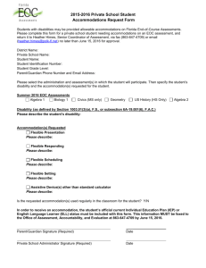 Accommodations Request Form - Polk County School District