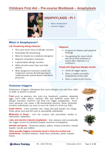 ANAPHYLAXIS - Allens Training