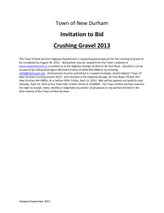 bid package for crushing gravel 2013