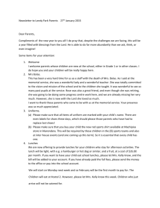 Newsletter to Lendy Park Parents 27th January 2015 Dear Parents