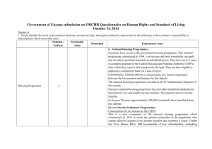 Government of Guyana submission on OHCHR Questionnaire on