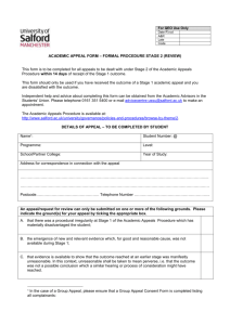 Academic Appeal Form