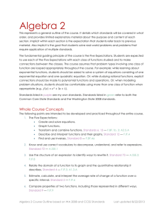 2013–2014 Algebra 2 Scope and Sequence ()
