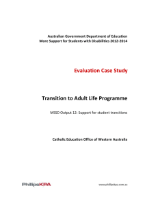 Transition to Adult Life Programme