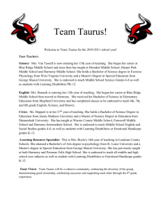 Team Taurus! Welcome to Team Taurus for the 2010