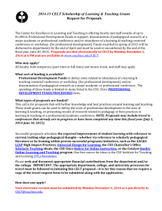 Learning and Teaching Grant proposal