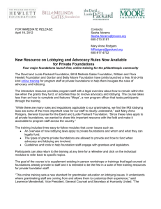 New Resource on Lobbying and Advocacy Rules Now Available for