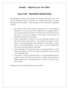 BOTOX® POST - TREATMENT INSTRUCTIONS