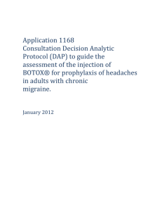 Consultation DAP_ 1168_Botox for Migraine