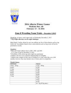 2016 Zone 8 Alberta Winter Games Trials Event Flyer