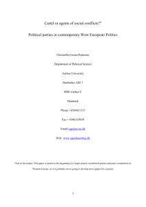 Cartel or agents of social conflicts?" Political parties in contemporary