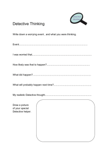 Detective Thinking worksheet