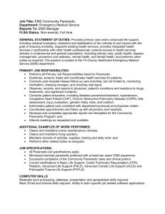 Community paramedic job description