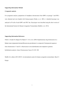 Supporting Information Method Cytogenetic analysis For cytogenetic