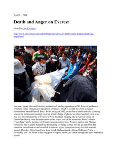 Death and Anger on Everest (April 21, 2014)