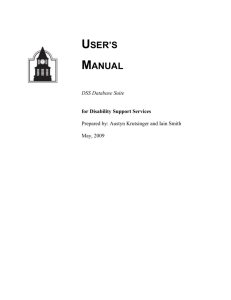 User`s Manual Template - Computer Science | SIU