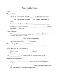 Water Guided Notes Worksheet
