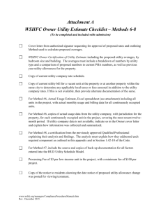 A. WSHFC Owner Utility Estimate Checklist - Methods 6