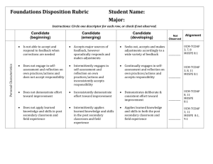 Rubric for 30 and 50 hr Observations