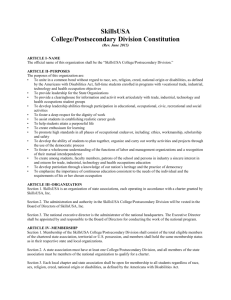 College/Postsecondary Constitution