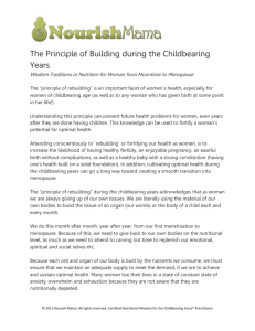 The Principle of Building during the Childbearing Years Wisdom