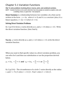 Ch 5-1 Notes - Variation Functions