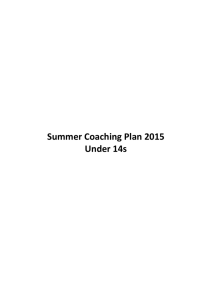 Under 14s Coaching Plan