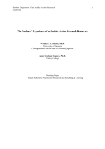 The Students` Experience of an Insider Action Research