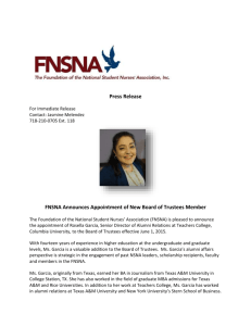 Rosella Garcia Appointed to FNSNA Board of Trustees