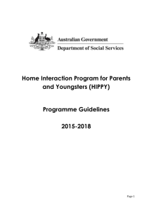 HIPPY Programme Guidelines 2015-2018
