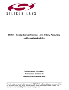 CP1007-FCPA Anti-Bribery Accounting and