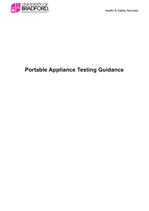 Portable Appliance Testing Guidance