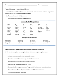 Preposition Worksheets