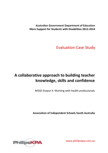 A collaborative approach to building teacher knowledge, skills and